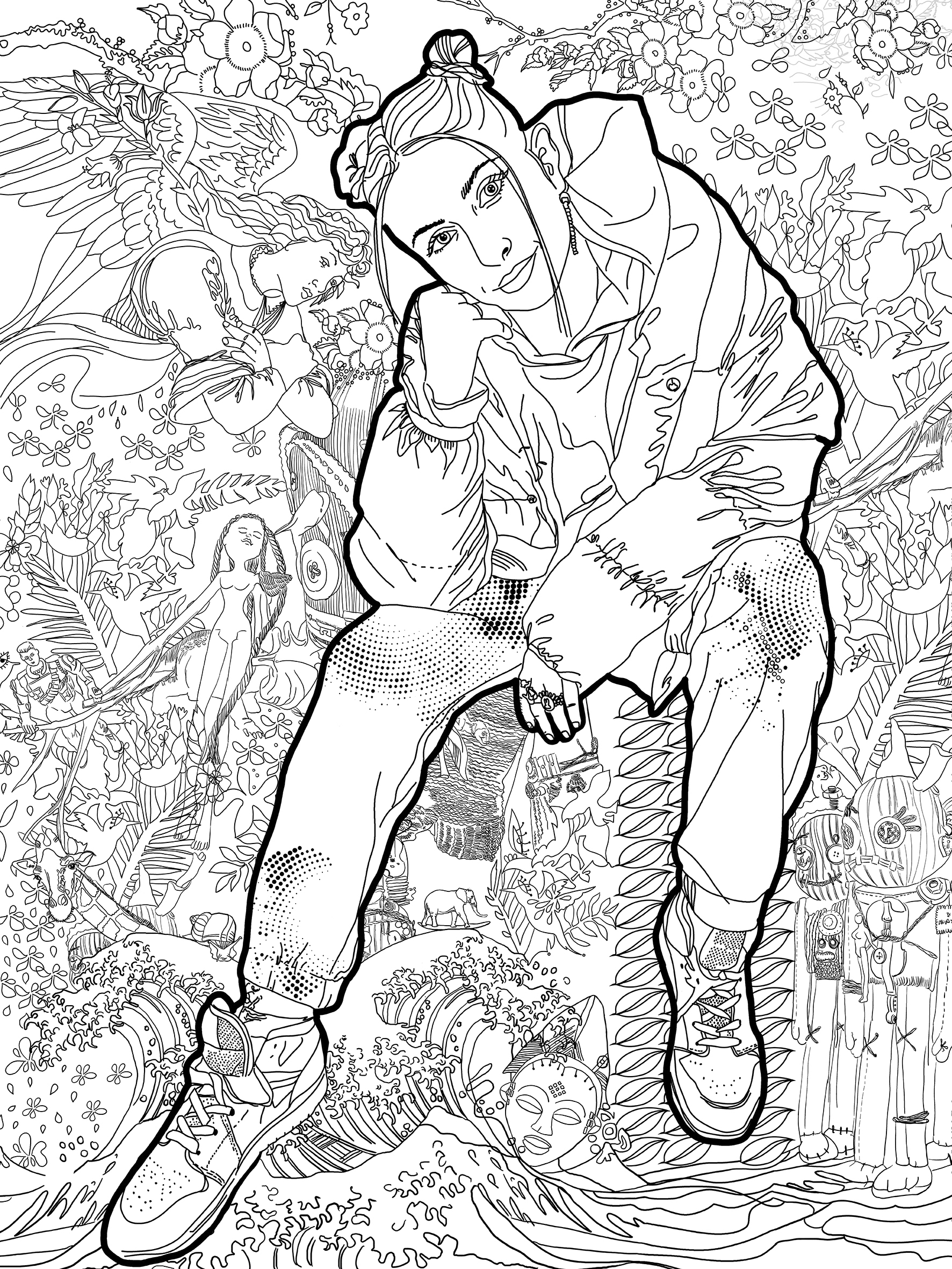 Coloriage inachevé de George Sculpteur