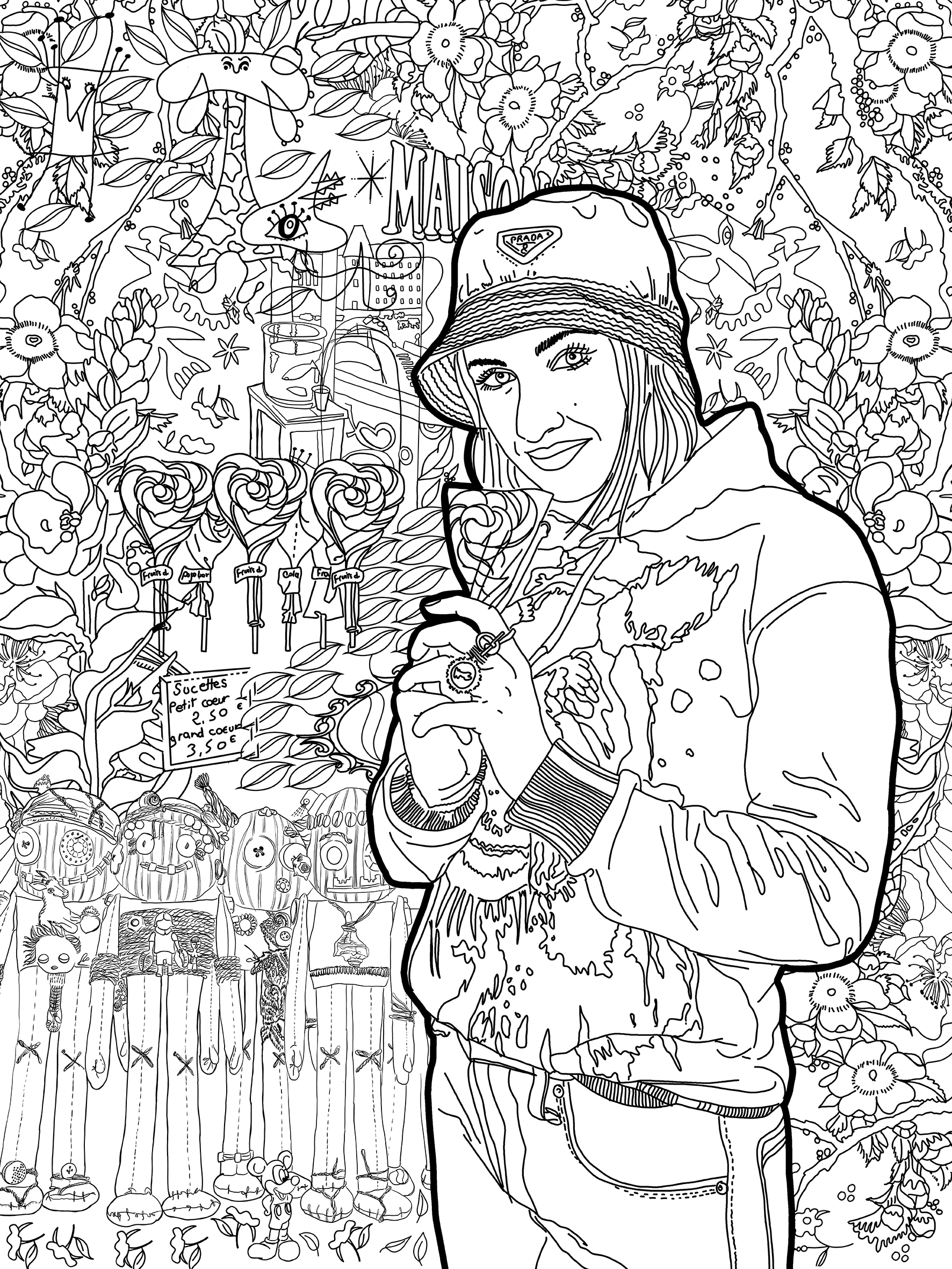Coloriage inachevé de George Sculpteur