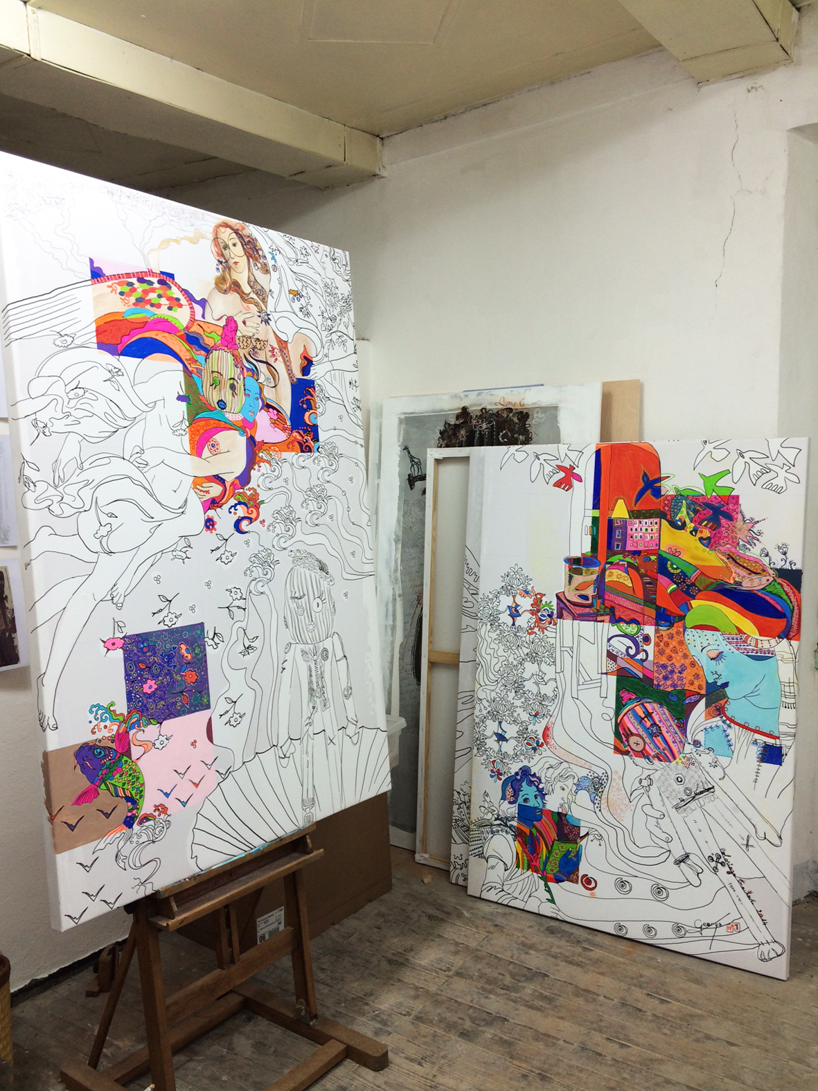 Coloriage inachevé de George Sculpteur