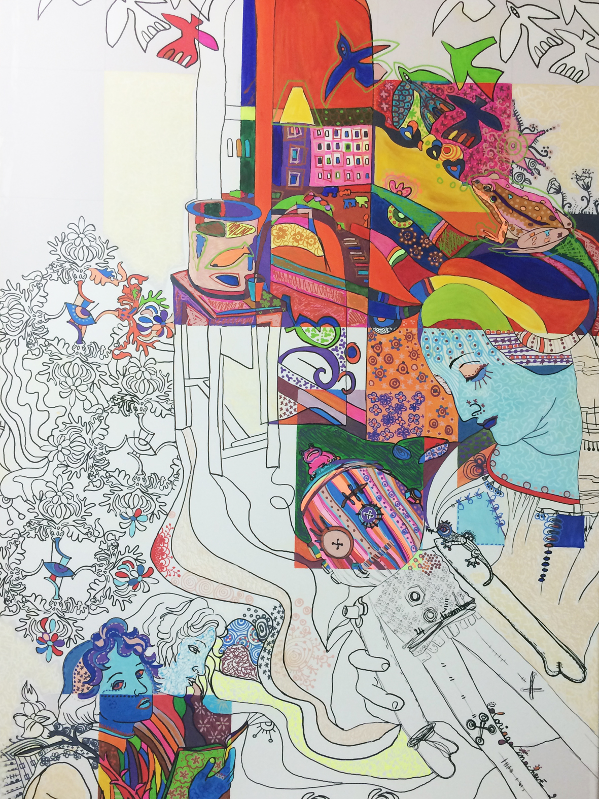 Coloriage inachevé de George Sculpteur