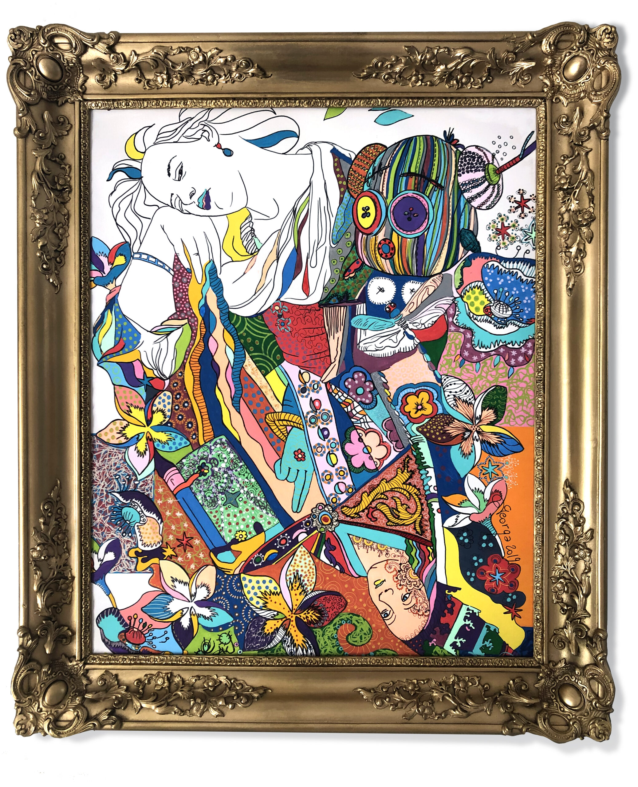 Unfinished Colouring by George Sculpteur, mixed media