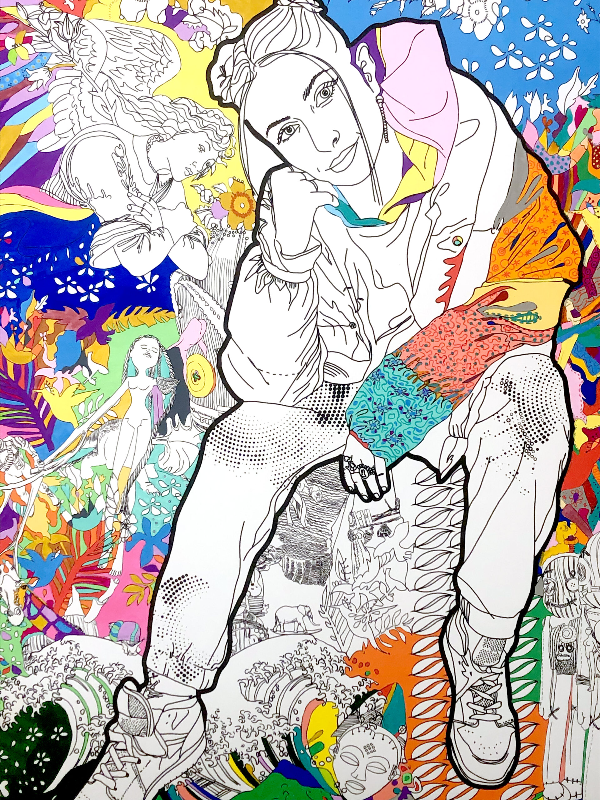 Coloriage inachevé de George Sculpteur
