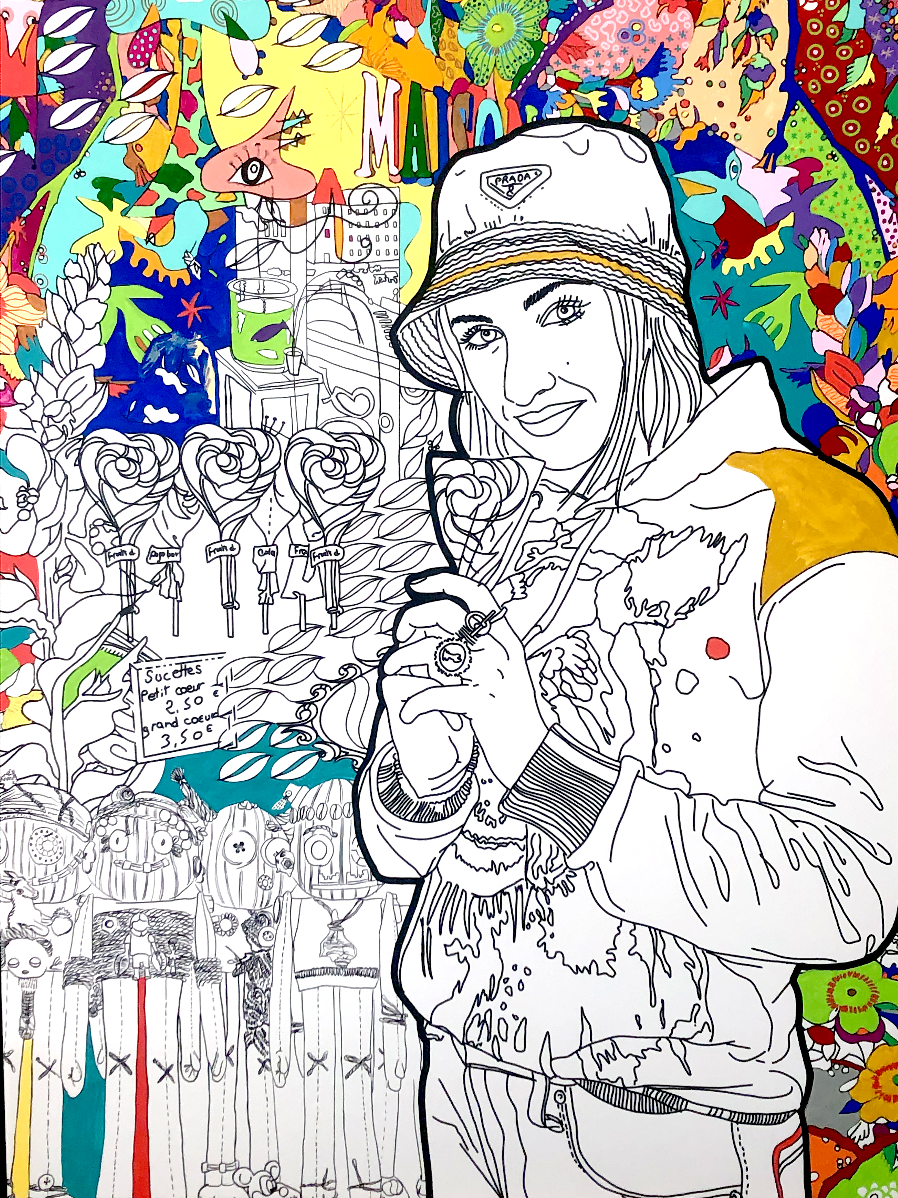 Coloriage inachevé de George Sculpteur