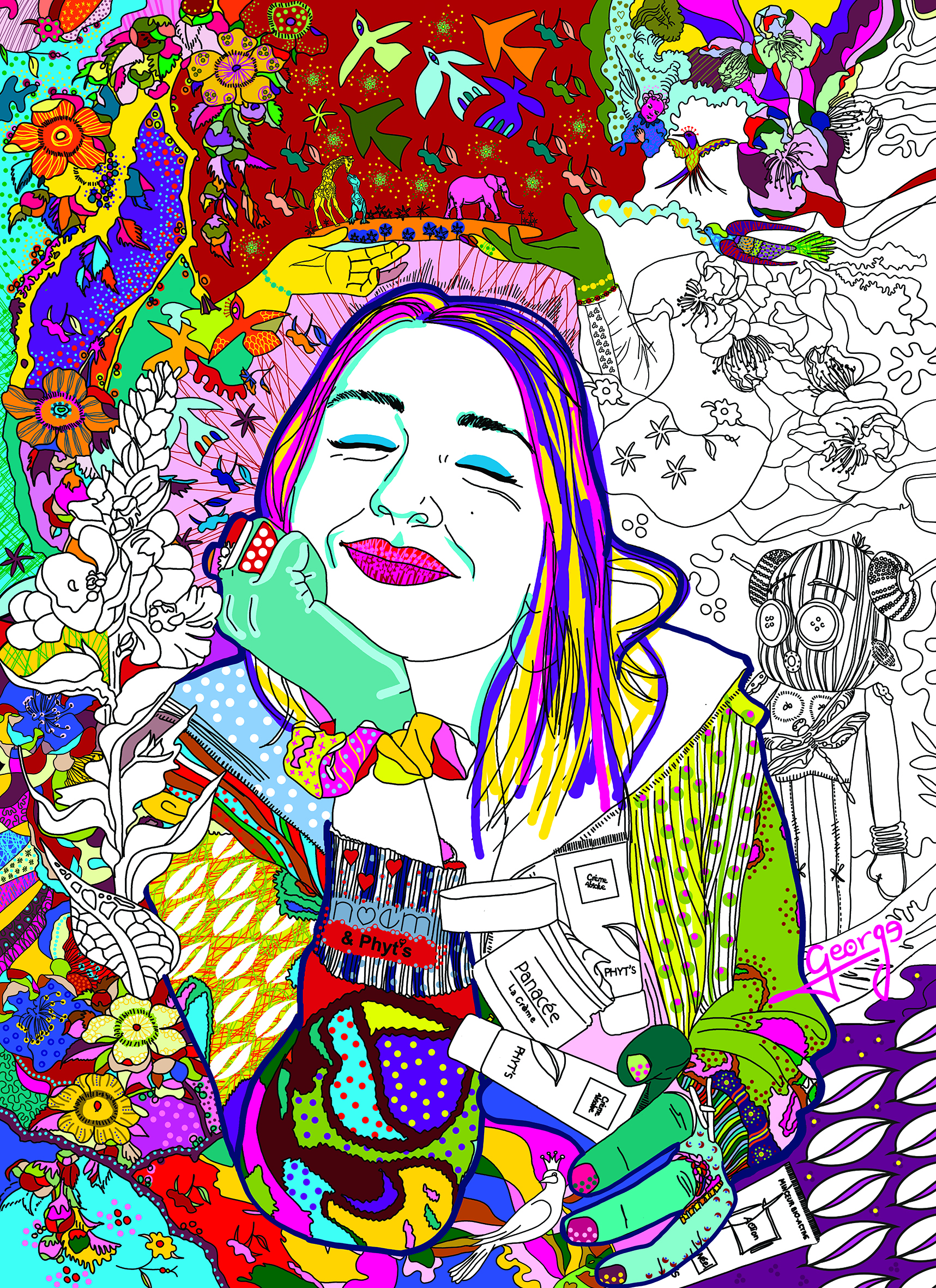Coloriage inachevé de George Sculpteur