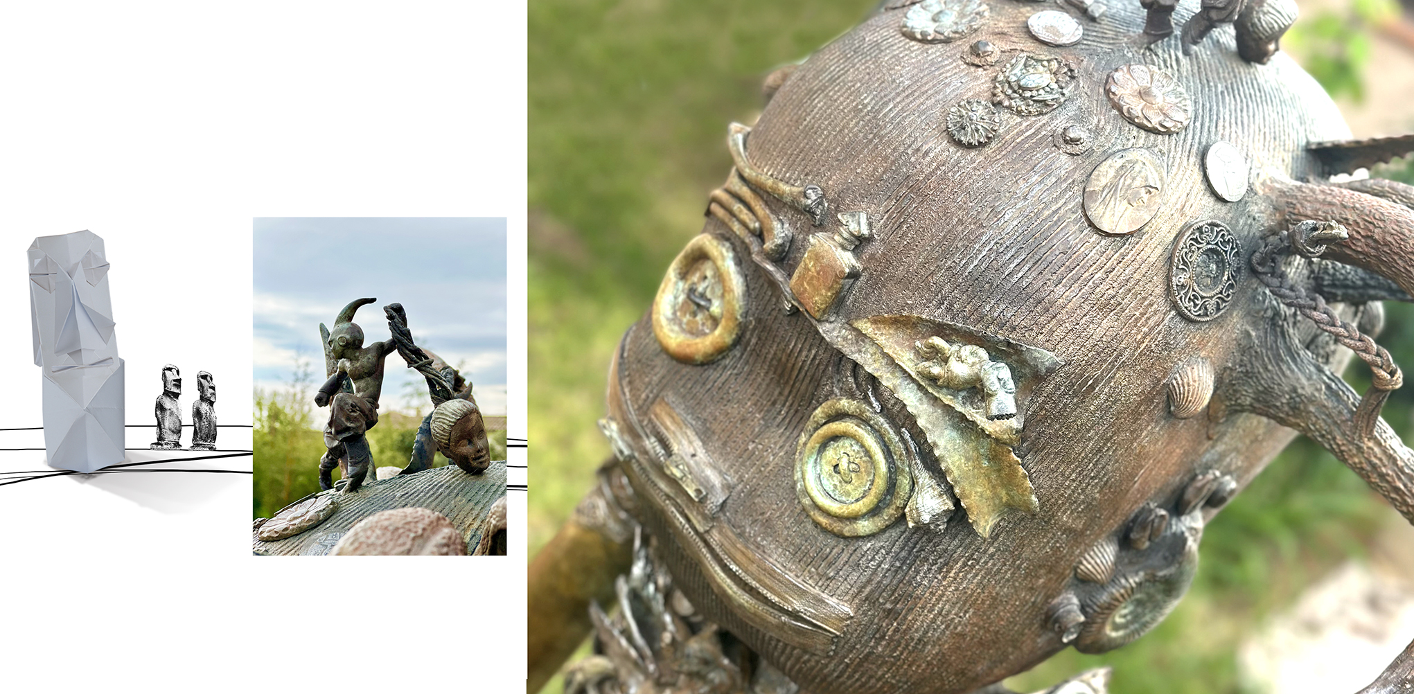 Tavana Rahi — großer Bronze-Doodle von George Sculpteur