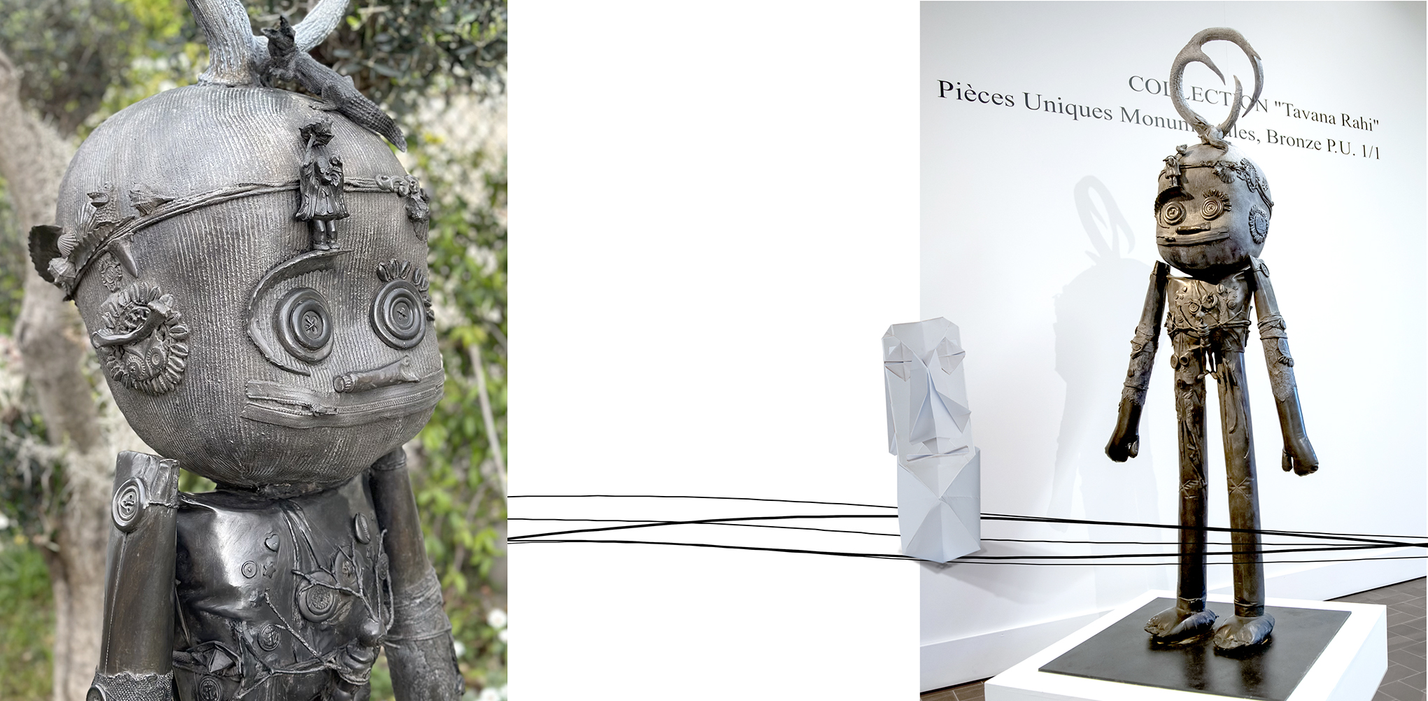 Tavana Rahi — großer Bronze-Doodle von George Sculpteur