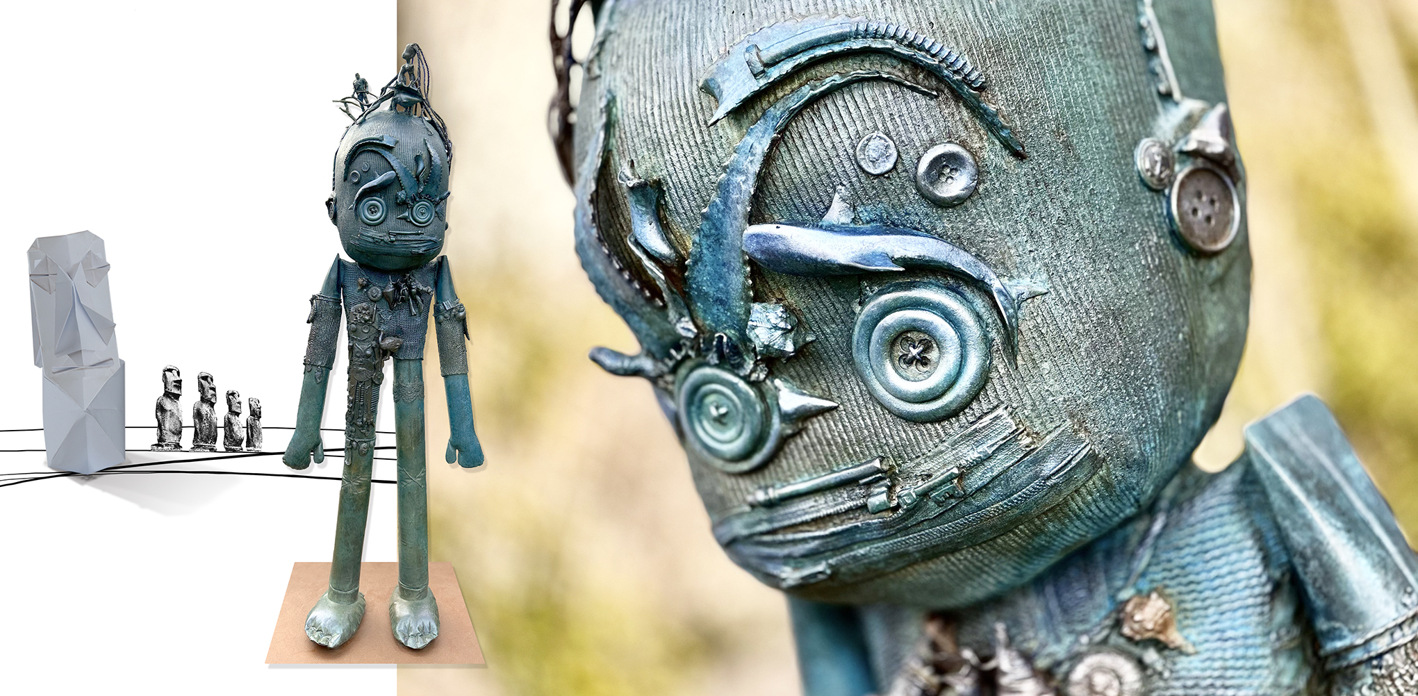 Tavana Rahi — großer Bronze-Doodle von George Sculpteur